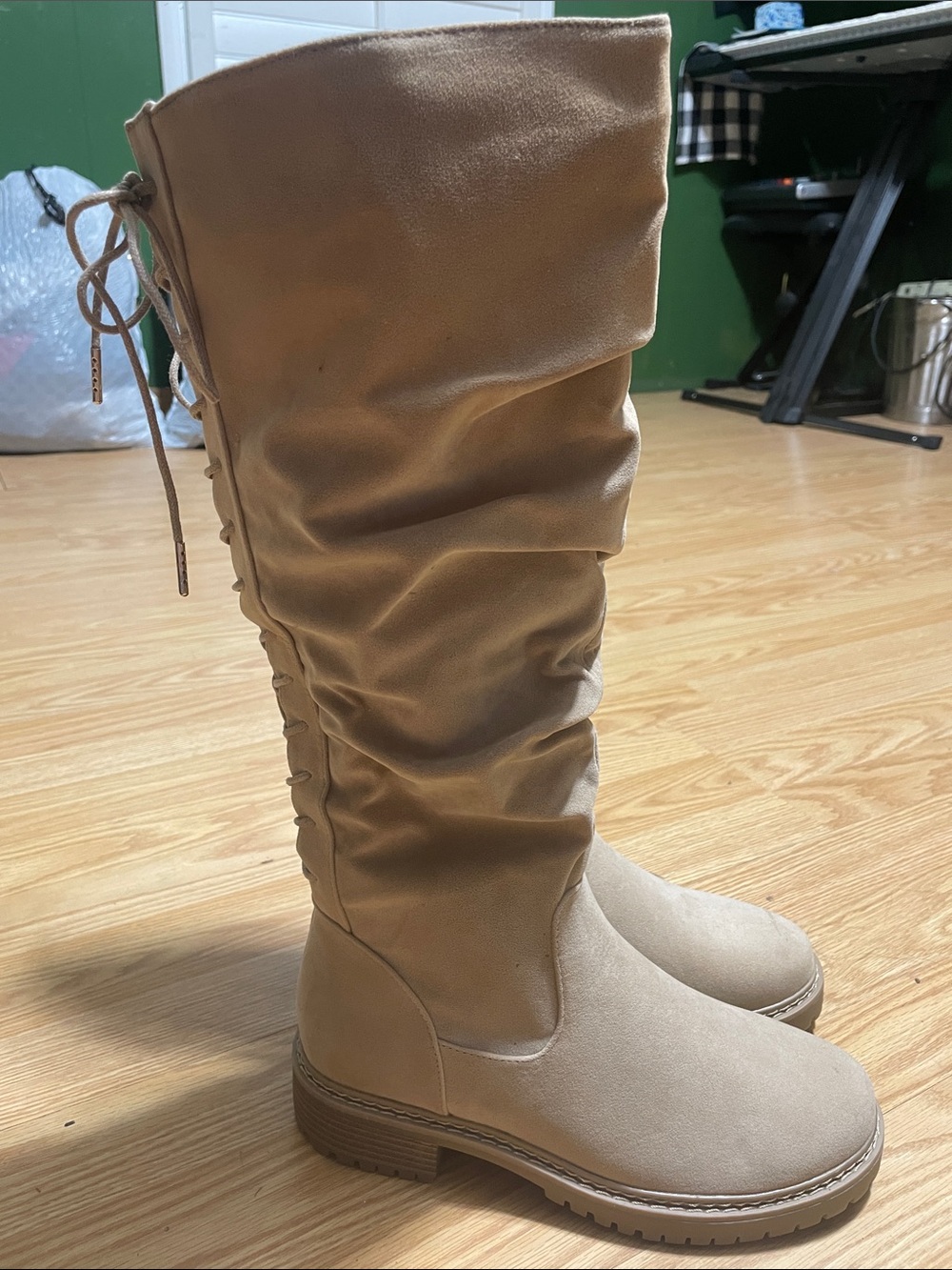 Women’s Tall Slouch Boot in Tan